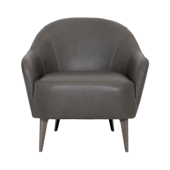 Fauteuil Lucy | Gris, Cuir