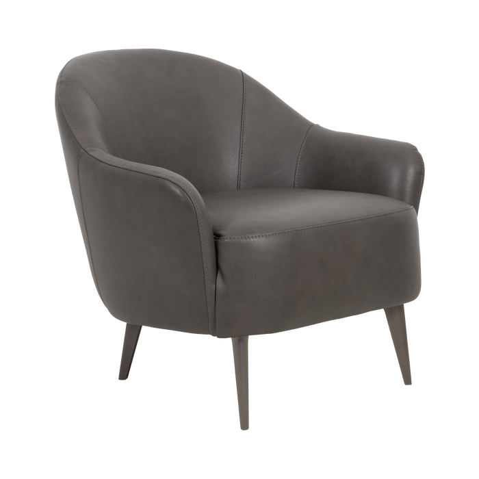 Fauteuil Lucy | Gris, Cuir