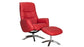 Fauteuil KOLDING cuir | PVC noir, gris, rouge