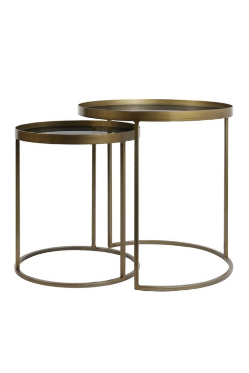 Table d'appoint Talek | Verre fumé bronze