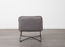 Fauteuil Danny | Tissu, Cuir gris