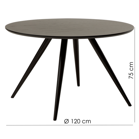 Eclipse table ronde I bois noir