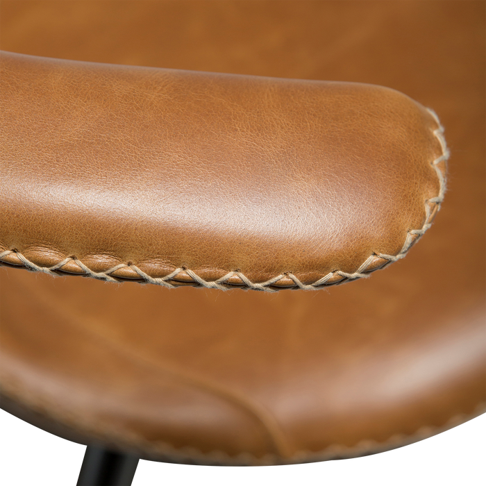 Chaise FLAIR I Cuir marron clair