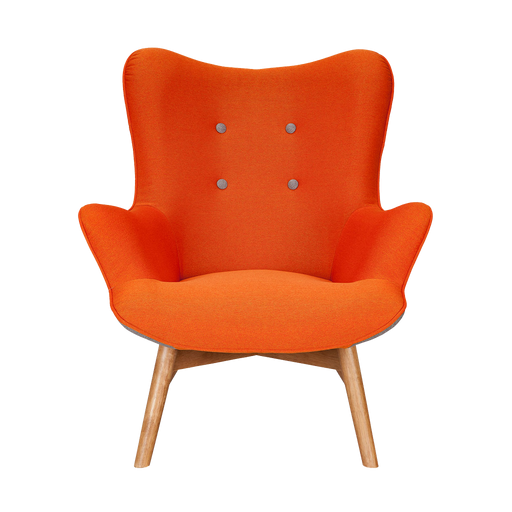 Fauteuil Twist | Orange, Gris