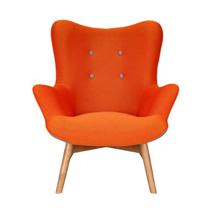 Fauteuil Twist | Orange, Gris