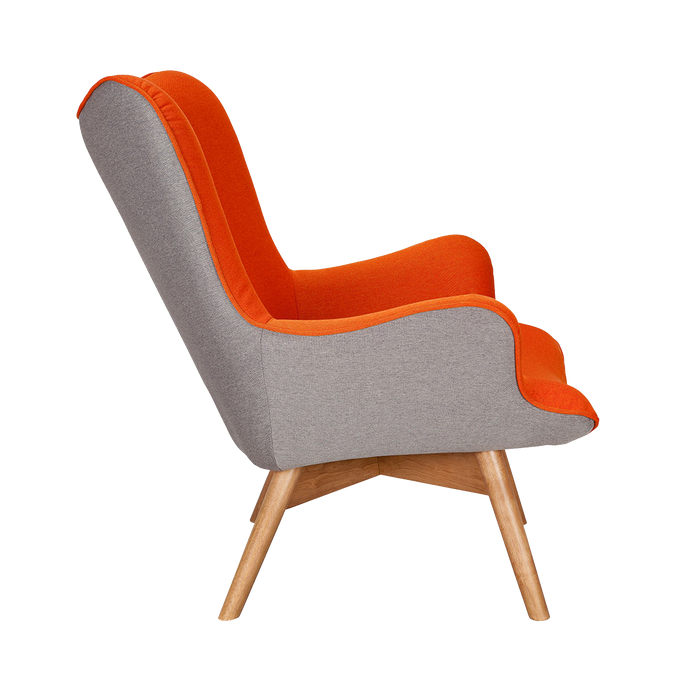 Fauteuil Twist | Orange, Gris