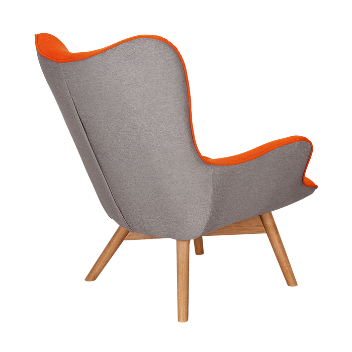 Fauteuil Twist | Orange, Gris