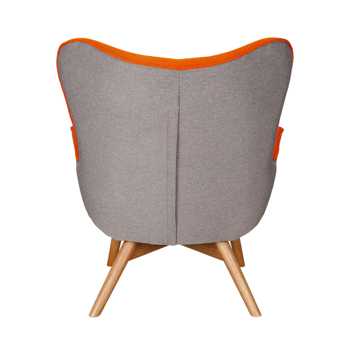 Fauteuil Twist | Orange, Gris