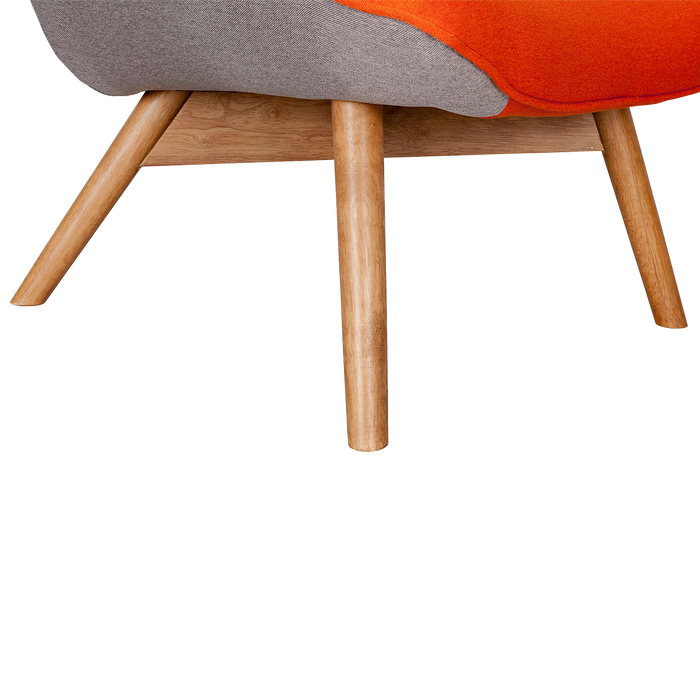 Fauteuil Twist | Orange, Gris